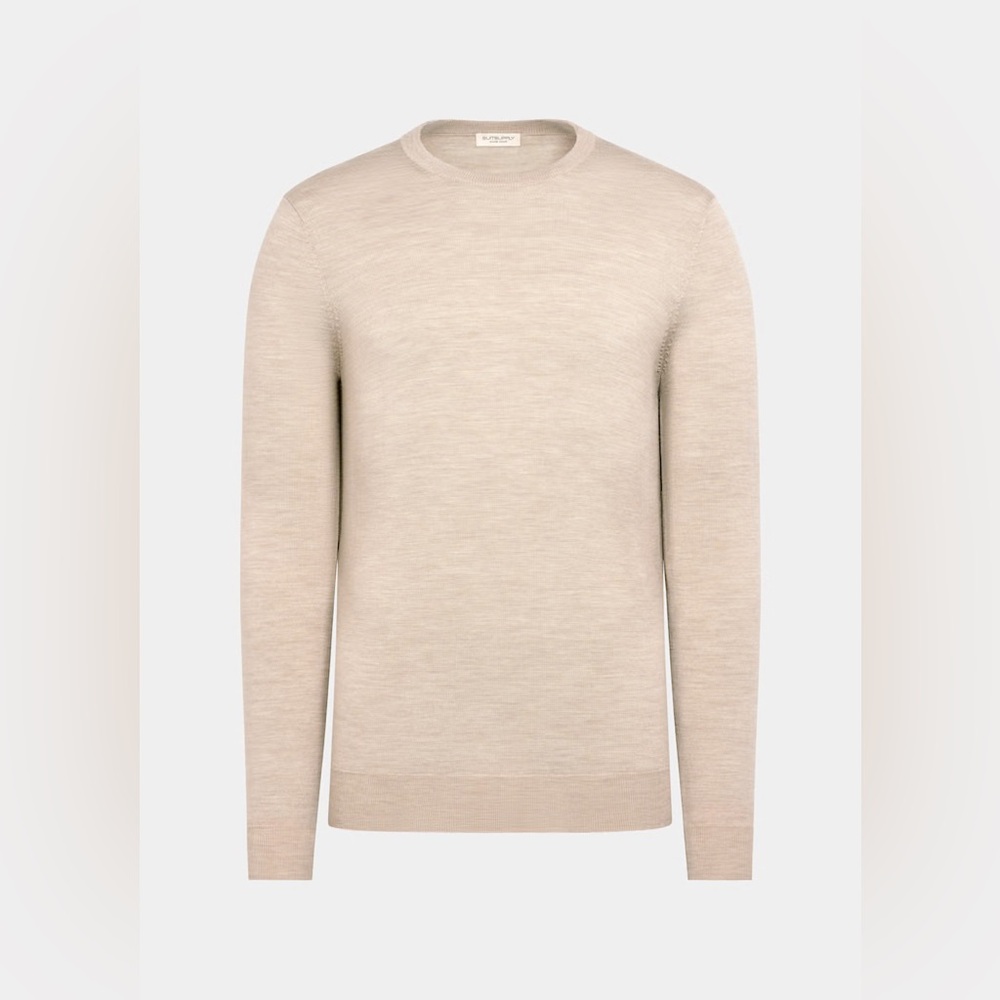 SuitSupply Cream Merino Crewneck - Pure Wool - Size Small - Picture 6 of 10